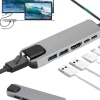KESGİN MARKET ® Usb Type-c Hub Dönüştürücü Çevirici Çoklayıcı Macbook Çevirici 8 Portlu
