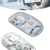 KESGİN MARKET ® Sessiz Tıklama Çift Modlu Bluetooth Ve Alıcı Şeffaf Mouse Fare