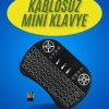 KESGİN MARKET ® Işıklı Kablosuz Mini Klavye ve Dokunmatik Mouse Seti Türkçe Kablosuz