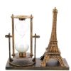 KESGİN MARKET ® Retro Eyfel Kulesi Ve Kum Saati Dekoratif Ahşap Görünümlü Masa Biblosu