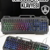 KESGİN MARKET ® Q Klavye RGB Işıklı Klavye Ve Mouse Seti Kablolu Mouse Hediyeliş