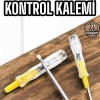 KESGİN MARKET ® Kontrol Kalemi Nikel Kaplama Çift Başlıklı Test Cihazı