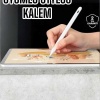 KESGİN MARKET ® Dokunmatik Kalem Beyaz Şarjlı Yedek Uçlu Android ve İOS Uyumlu