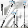 KESGİN MARKET ® Tripod Kablosuz Bluetooth Bağlantılı Selfie Çubuğu 360 Derece Dönebilen