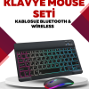 KESGİN MARKET ® Bluetooth 5.3 Destekli Şarjlı Taşınabilir Klavye + Mouse Kombinasyonu