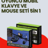 KESGİN MARKET ® 5in1 BT5.3 Mobil Oyun Kiti Klavye Mouse Dönüştürücü Seti
