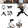 KESGİN MARKET ® Telefon Tutucu Mikrofonlu Işıklı Youtuber Video Kayıt