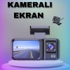 KESGİN MARKET ® 1080P 3 Lensli WİFİ Araç İçi Kameralı Ekran DVR Kaydedici Gece Görüşlü