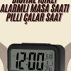 KESGİN MARKET ® Dijital Masa Saati Termometreli Takvim Çalar Saat Led Ekran Pilli