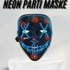 KESGİN MARKET ® Led Işıklı Neon Maske Cadılar Bayramı Maskesi Korkunç Korku Maskesi