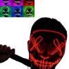 KESGİN MARKET ® Led Işıklı Neon Maske Cadılar Bayramı Maskesi Korkunç Korku Maskesi