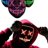 KESGİN MARKET ® Led Işıklı Neon Maske Cadılar Bayramı Maskesi Korkunç Korku Maskesi