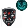 KESGİN MARKET ® Hallowen Parti Maskesi Neon Led Işıklı Maske 3 Modlu Cadılar Bayramı Maskesi