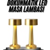 KESGİN MARKET ® Kablosuz Renkli Masa ve Gece Lambası Altın Rengi Dokunmatik Led Lamba