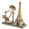 KESGİN MARKET ® Eyfel Kulesi Tasarımlı Kum Saati Kristalleştirilmiş Kum Saati Dekoratif Ahşap Görünümlü