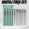KESGİN MARKET ® 13 Parça Taşınabilir Kılıflı Profesyonel Makyaj Fırça Seti Pudra Allık Fondöten Fırçası