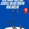 KESGİN MARKET ® 100 Saat Kablolu Boyun Askılı Dijital Göstergeli Bluetooth Kulaklık