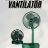 KESGİN MARKET ® Katlanabilir Teleskopik Şarjlı Fan Masaüstü Soğutucu Vantilatör