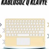 KESGİN MARKET ® Android ve İOS Uyumlu Bluetooth Klavye Touchpad Slim Kablosuz Wifi Q Klavye