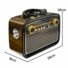 KESGİN MARKET ® Nostaljik Radyo Bluetooth Bağlantılı Müzik Kutusu Ahşap