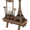 KESGİN MARKET ® Retro Eyfel Kulesi Ve Kum Saati Dekoratif Ahşap Görünümlü Masa Biblosu
