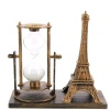 KESGİN MARKET ® Retro Eyfel Kulesi Ve Kum Saati Dekoratif Ahşap Görünümlü Masa Biblosu