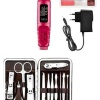 KESGİN MARKET ® Elektrikli Manikür Pedikür Seti İkili Set 12 Parça Tırnak Bakımı Törpü Protez Çıkarma