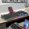 KESGİN MARKET ® Oyuncu Klavyesi Q Klavye RGB Işıklı Mouse Hediyeli