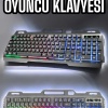 KESGİN MARKET ® Led Işıklı Oyuncu Klavye Usb Girişli RGB Işıklı Q Klavye Mouse Hediyeli