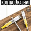 KESGİN MARKET ® Kontrol Kalemi Nikel Kaplama Çift Başlıklı Test Cihazı