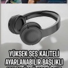 KESGİN MARKET ® Kablosuz Bluetooth Kulaklık ANC/ENC Destekli Kulak Üstü Yüksek Ses Kaliteli