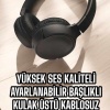 KESGİN MARKET ® Kulak Üstü Kablosuz Bluetooth Kulaklık Gürültü Önleyici Ayarlanabilir