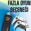 KESGİN MARKET ® 8K Android TV Gme Stick Video Oyun Konsolu Aile Retro 35000 Oyunlu Çift Kollu