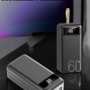 KESGİN MARKET ® Powerbank 60.000 Mah Hızlı Şarj 4 Çıkışlı Uzun Şarj Süreli Dijital Göstergeli
