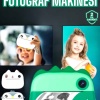 KESGİN MARKET ® Çocuklar İçin Özel Fotoğraf Makinesi Printer Kamera Taşınabilir HD
