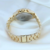 KESGİN MARKET® Clariss Trend Gold Metal Kordonlu Zirkon Taş Kaplama Renkli Taşlı Kasa Tasarımlı Lüx Kadın Kol Saati