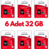 KESGİN MARKET® 6 Adet Ultrahız 32gb Micro Sd Hafıza Kartı: Yüksek Performans Ve Geniş Depolama Kapasitesi