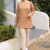 KESGİN MARKET® Yeni Stil Bej Arma Detay Tunik 10020