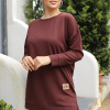 KESGİN MARKET® Yeni Stil Kahve Arma Detaylı Tunik 10020