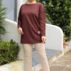 KESGİN MARKET® Yeni Stil Kahve Arma Detaylı Tunik 10020