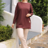 KESGİN MARKET® Yeni Stil Kahve Arma Detaylı Tunik 10020