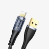 KESGİN MARKET® Şeffaf Uçlu İphone 45w Usb Hızlı Ve Dayanıklı Şarj Ve Data Işıklı Örgü Kablo 1 Metre
