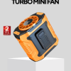 KESGİN MARKET® Dijital Ekranlı Turbo Mini Fan – 3 Kademeli Hız, Sessiz Çalışma ve Type-C Şarj