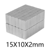 KESGİN MARKET® 5 Adet 15x10x1.5 Mm Köşeli Neodyum Mıknatıs N35 Magnet Dayanıklı Nikel Kaplama