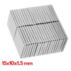KESGİN MARKET® 20 Adet 15x10x1.5 Mm Köşeli Neodyum Mıknatıs N35 Magnet Dayanıklı Nikel Kaplama