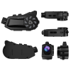 KESGİN MARKET® Bt68 Motosiklet Kask Bluetooth Kulaklık 1080p Kamera Ses Kontrolü Video Kayıt Özellikli İntercom