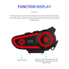 KESGİN MARKET® A30 Motosiklet Kask Kulaklık Intercom Işıklı 2 Eşleşme Özellikli