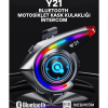 KESGİN MARKET® Y21 Rgb Işık Efektli Intercom Bluetooth Motosiklet Kask Kulaklığı Intercom Kulaklık
