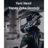 KESGİN MARKET® Y21 Rgb Işık Efektli Intercom Bluetooth Motosiklet Kask Kulaklığı Intercom Kulaklık
