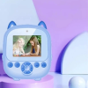 KESGİN MARKET® Dijital Video Fotoğraf App Destekli Çocuk Kamerası Termal Resim Kağıt Baskılı Yazıcı Mavi